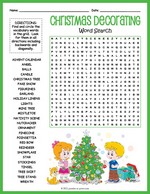 Christmas Decorating Word Search thumbnail
