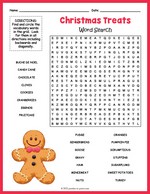Christmas Foods Word Search thumbnail