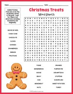 Christmas Foods Word Search thumbnail