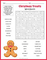 Christmas Foods Word Search thumbnail