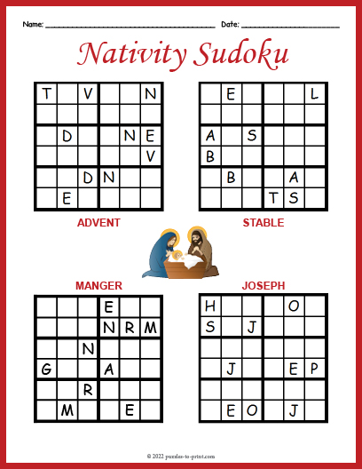 Christmas Nativity Sudoku