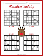 Christmas Reindeer Sudoku thumbnail