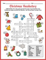 Christmas Vocabulary Image Crossword thumbnail