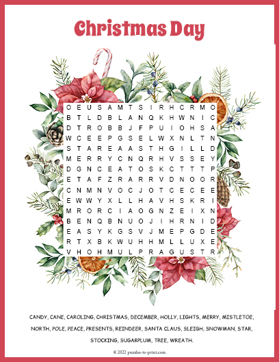 Christmas Word Search