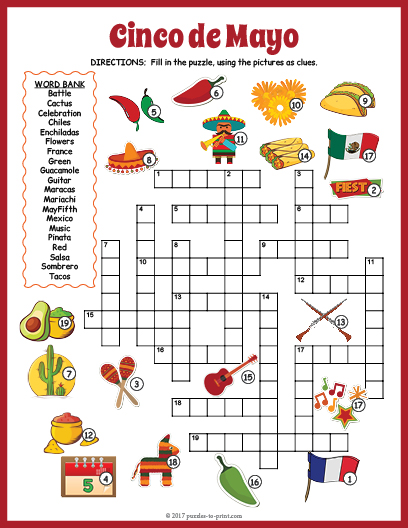 Cinco De Mayo Crossword