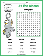 Circus Word Search Thumbnail