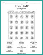 Civil War Word Search Thumbnail