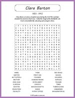 Clara Barton Word Search Thumbnail