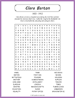 Clara Barton Word Search thumbnail