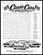 Classic Cars Word Search thumbnail
