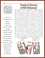 Classic Hollywood Movies Word Search thumbnail