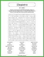 Cleopatra Word Search Thumbnail