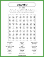 Cleopatra Word Search Thumbnail