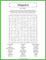 Cleopatra Word Search thumbnail