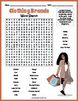 Clothing Brands Word Search Thumbnail