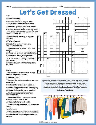Full skirt crossword clue sale