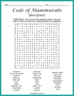 Code of Hammurabi Word Search Thumbnail