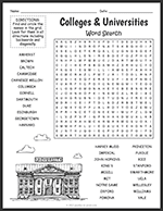 Colleges Word Search thumbnail