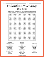 Columbian Exchange Word Search thumbnail