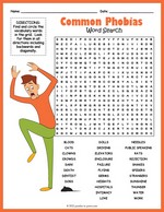 Common Phobias Word Search thumbnail