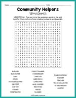 Community Helpers Word Search Thumbnail