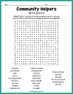 Community Helpers Word Search Thumbnail