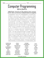 Computer Programming Terms Word Search Thumbnail