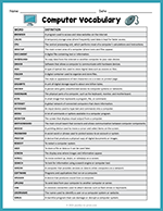 Computer Vocabulary thumbnail