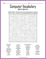 Computer Vocabulary Word Search thumbnail