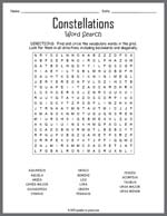 Constellations Word Search Thumbnail