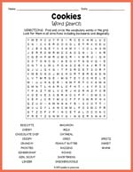 Cookies Word Search Thumbnail