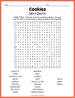 Cookies Word Search thumbnail