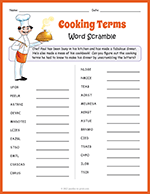 Cooking Terms Word Scramble thumbnail