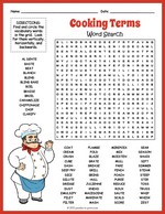 Cooking Terms Word Search thumbnail