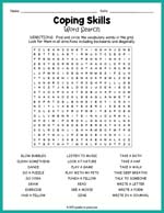 Coping Skills Word Search Thumbnail
