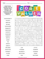 Core Values Word Search Thumbnail