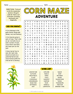 Corn Maze Word Search thumbnail