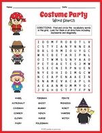 Costume Party Word Search Thumbnail