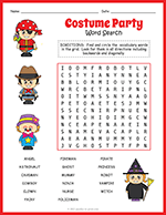 Costume Party Word Search thumbnail