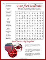 Cranberries Word Search thumbnail