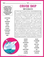 Cruise Ship Word Search thumbnail