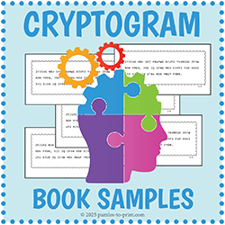 Free book-samples cryptogram worksheets
