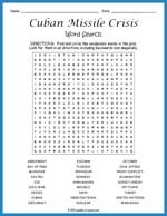 Cuban Missile Crisis Word Search Thumbnail