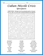 Cuban Missile Crisis Word Search thumbnail