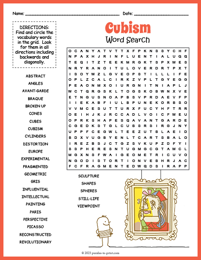Cubism Word Search