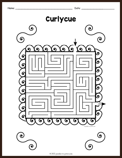 Curly Cue Maze