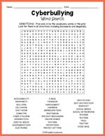 Cyberbullying Word Search Thumbnail