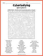 Cyberbullying Word Search thumbnail