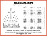 Daniel and the Lions Word Search Thumbnail