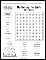 Daniel and the Lions Word Search thumbnail